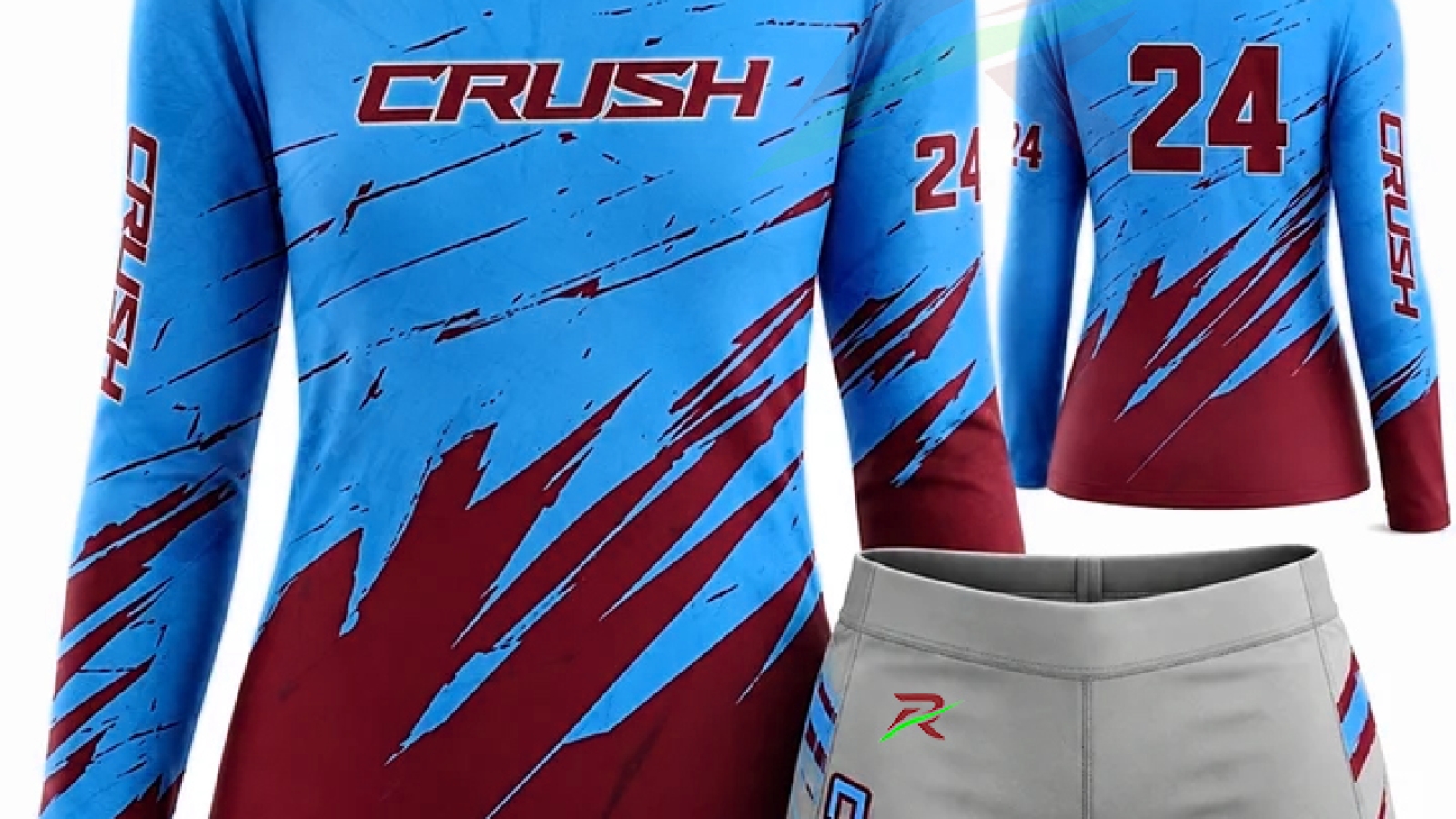 Custom girls volleyball uniform, made by Rockhint in Sialkot, Pakistan