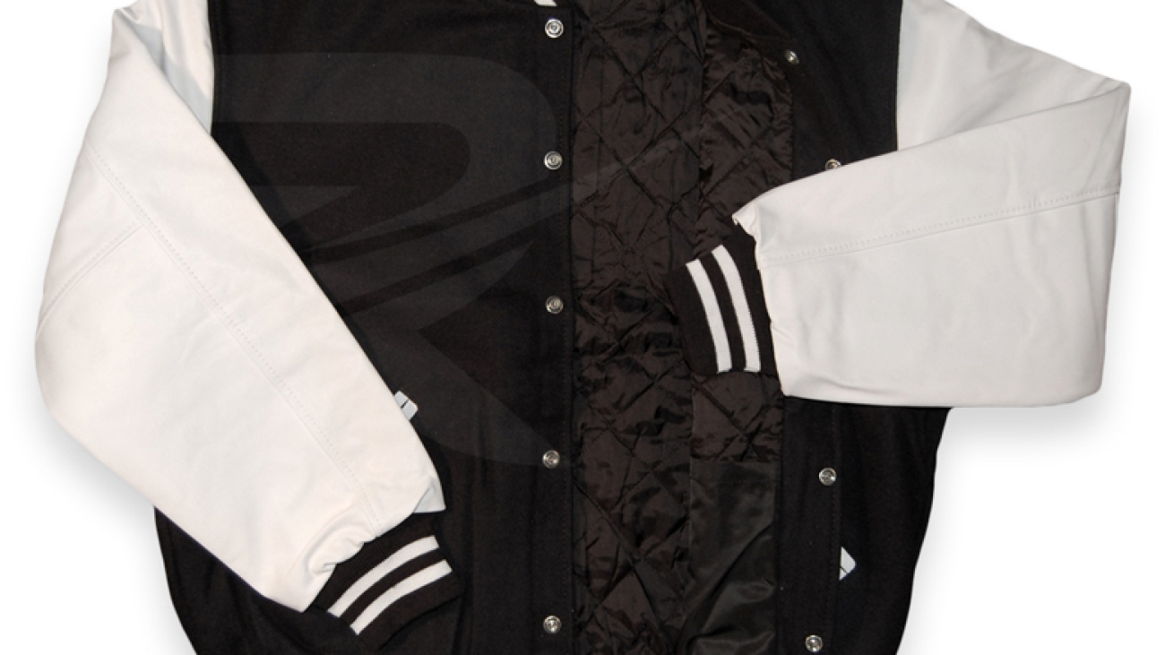 Custom letterman varsity jacket with chenille patches, made by Rockhint in Sialkot, Pakistan