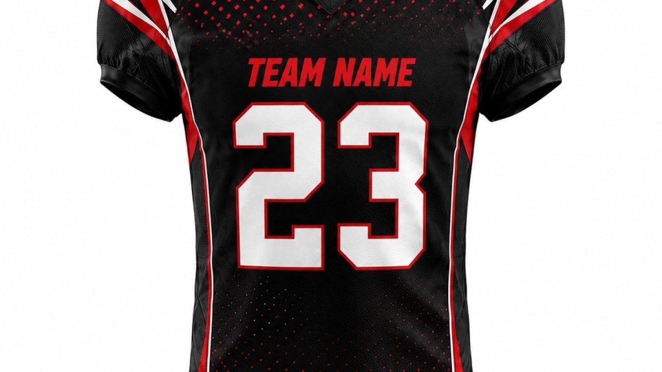 Custom American football jersey, made by Rockhint in Sialkot, Pakistan
