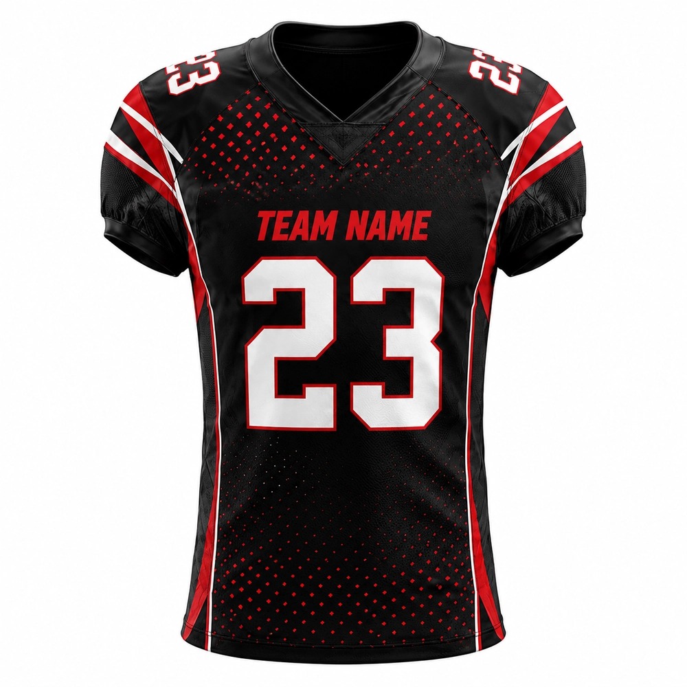 Custom American football jersey, made by Rockhint in Sialkot, Pakistan