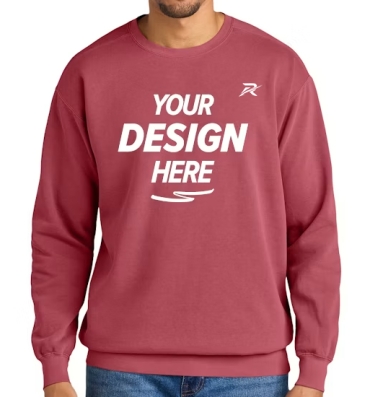 Custom crewneck sweatshirt, made by Rockhint in Sialkot, Pakistan