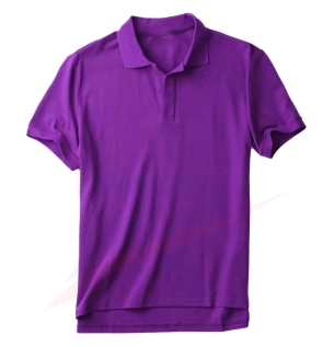 Custom purple polo shirt for men, front view