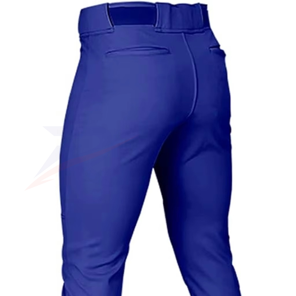Close-up of baseball pants waistband and belt loops